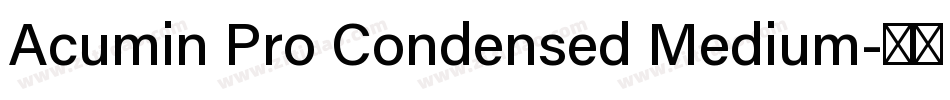 Acumin Pro Condensed Medium字体转换